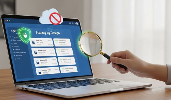 NOTAMSpot privacy by design no cloud data collection aviation browser extension secure